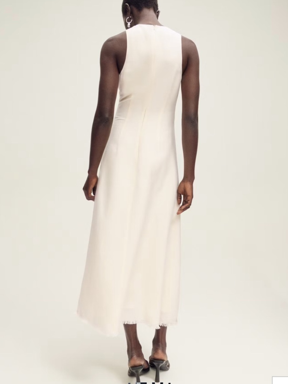 Mango LINEN DRESS WITH FRAYED HEM - Picture 4 of 11